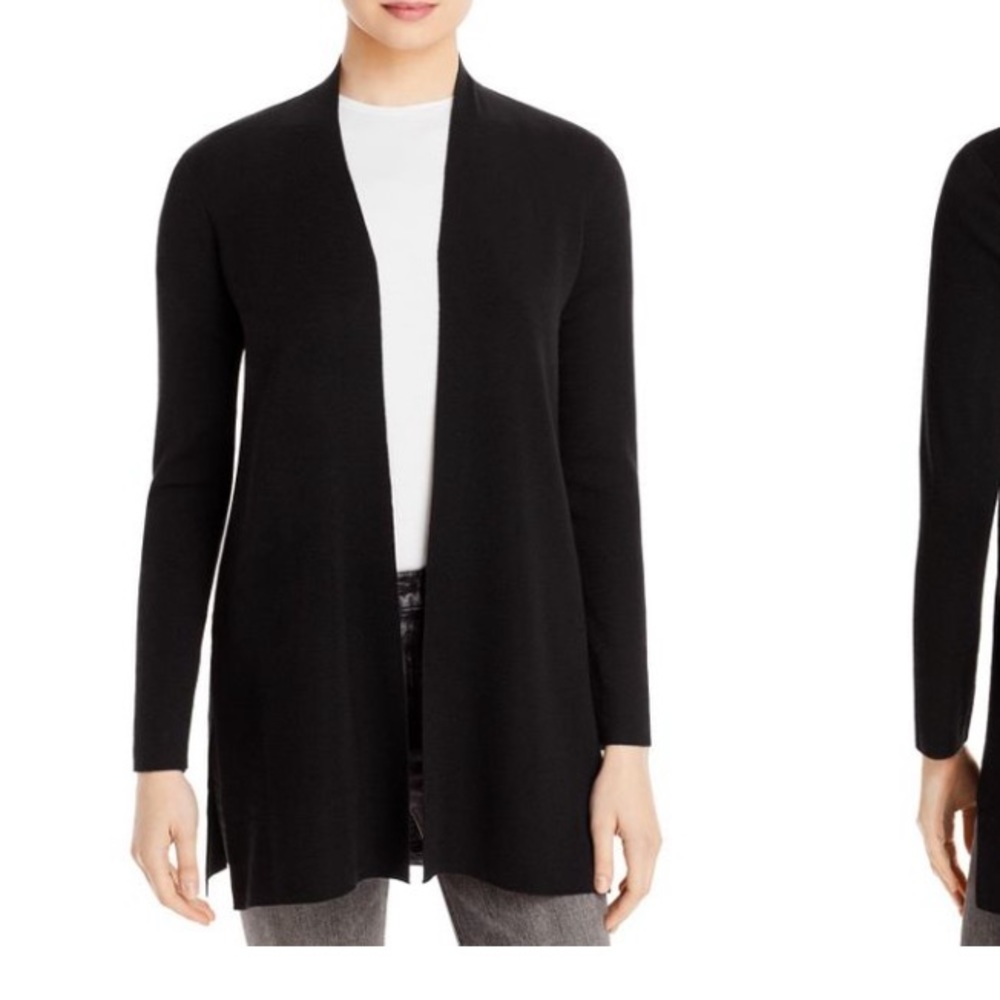 Eileen Fisher
Women's Black linen Open Front Cardigan
